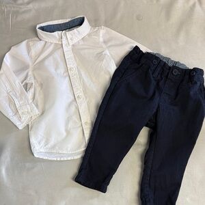 H&M - White and Navy Kids Matching Set